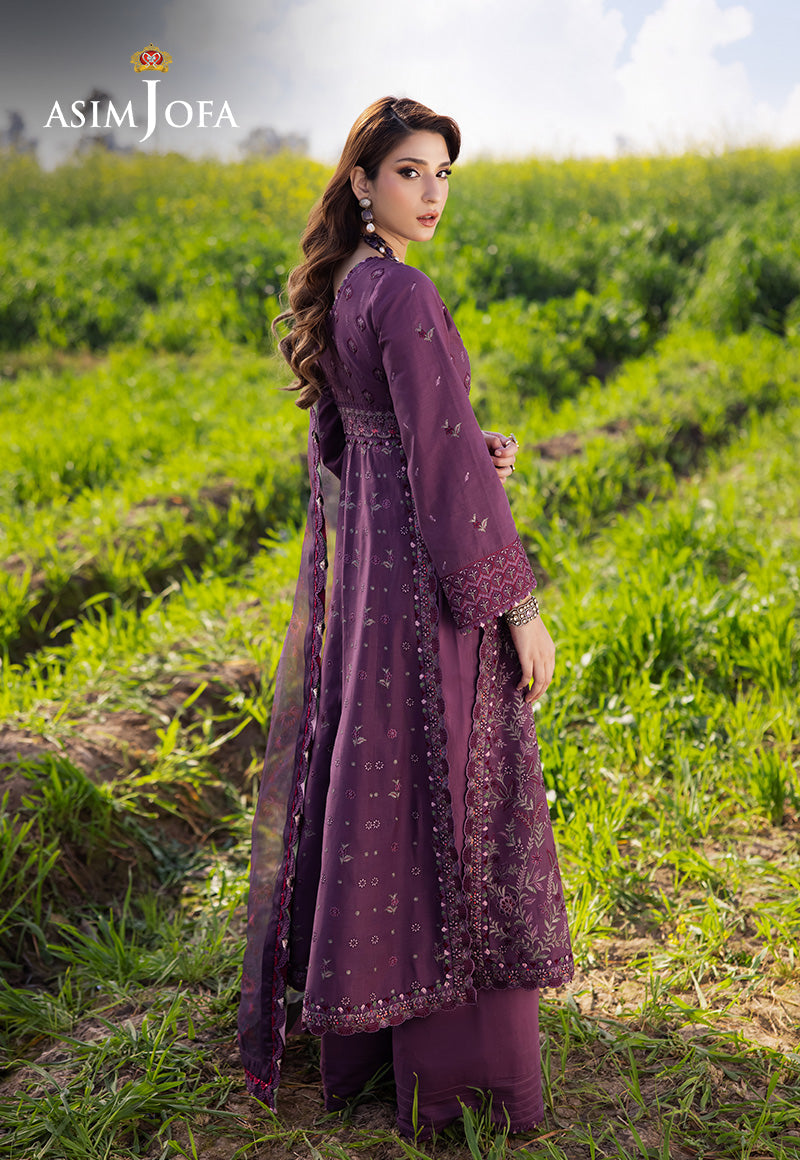 Asim Jofa | Luxury Lawn 25 | AJELL-18 XS Plum Lawn
