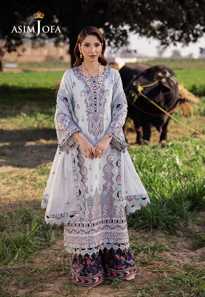 Asim Jofa | Luxury Lawn 25 | AJELL-10 XS Gray Lawn