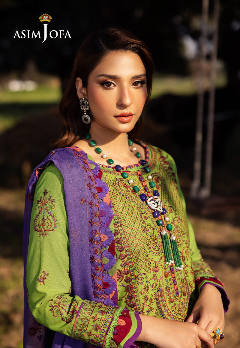 Asim Jofa | Luxury Lawn 25 | AJELL-05 L Green Lawn