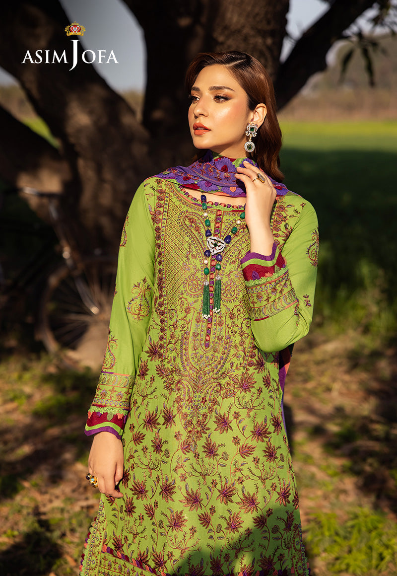 Asim Jofa | Luxury Lawn 25 | AJELL-05 M Green Lawn