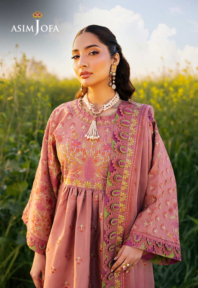 Asim Jofa | Luxury Lawn 25 | AJELL-16 M Rose Lawn