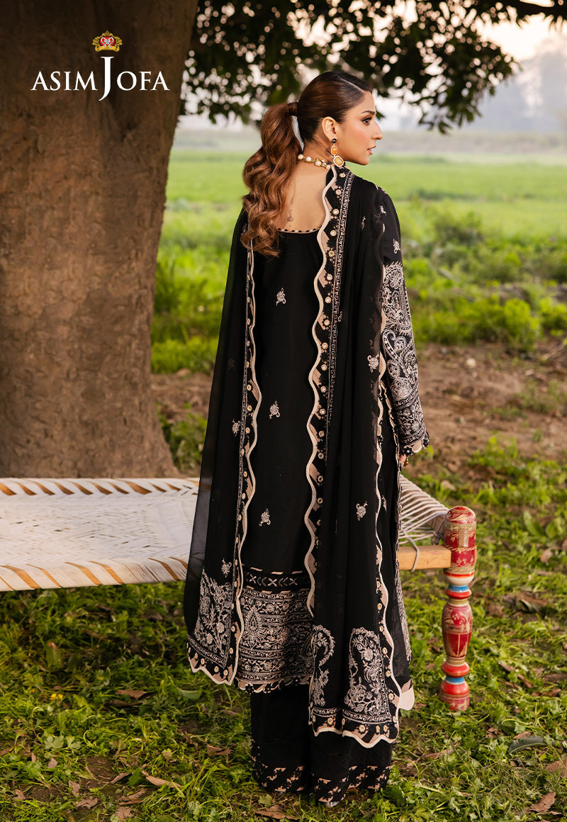 Asim Jofa | Luxury Lawn 25 | AJELL-03 XS Black Lawn