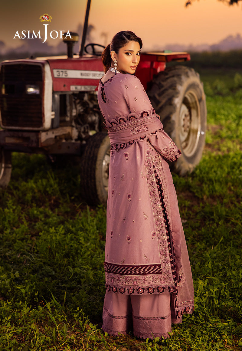 Asim Jofa | Luxury Lawn 25 | AJELL-02 XS Pink Lawn