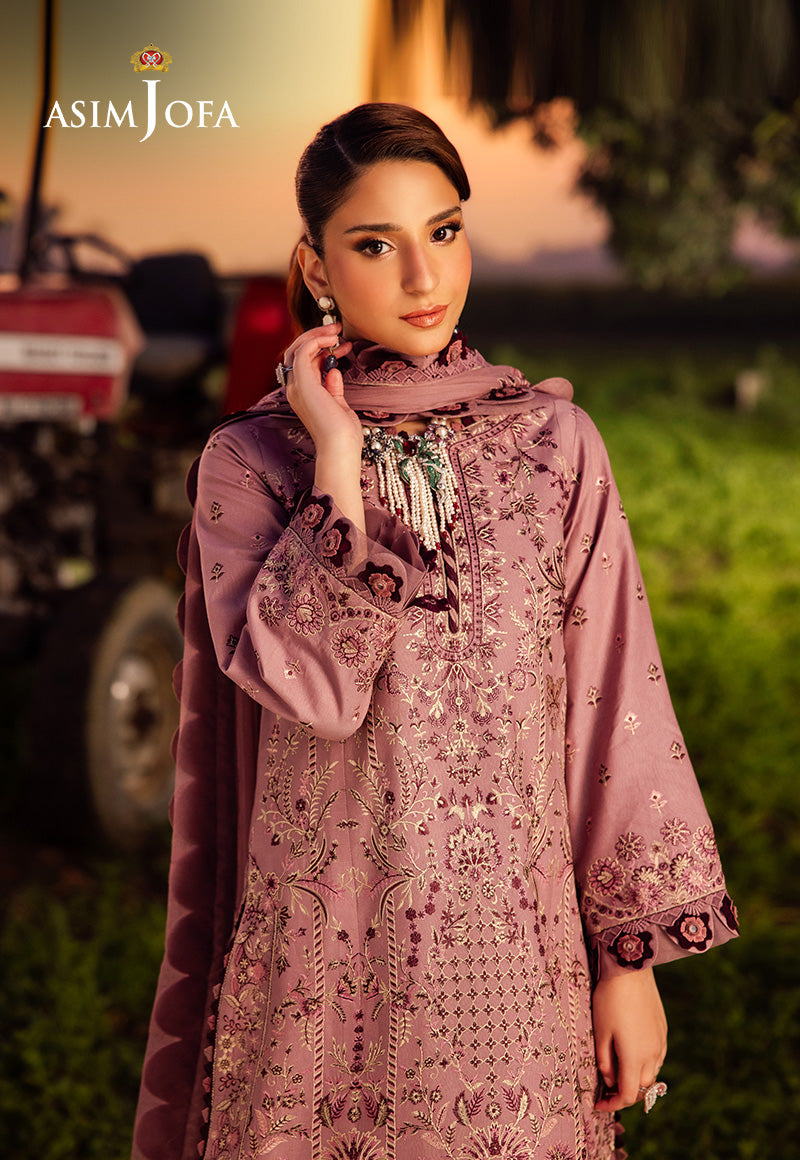 Asim Jofa | Luxury Lawn 25 | AJELL-02 XL Pink Lawn