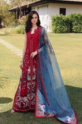 Afrozeh | Lawn 25 | Glacis Custom Size Maroon Lawn