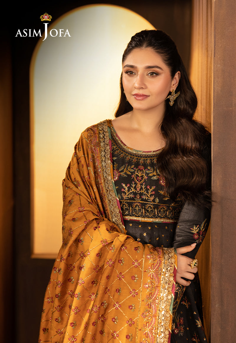 Asim Jofa | Luxury Festive Rejoice | AJLFF-19 M Black Silk