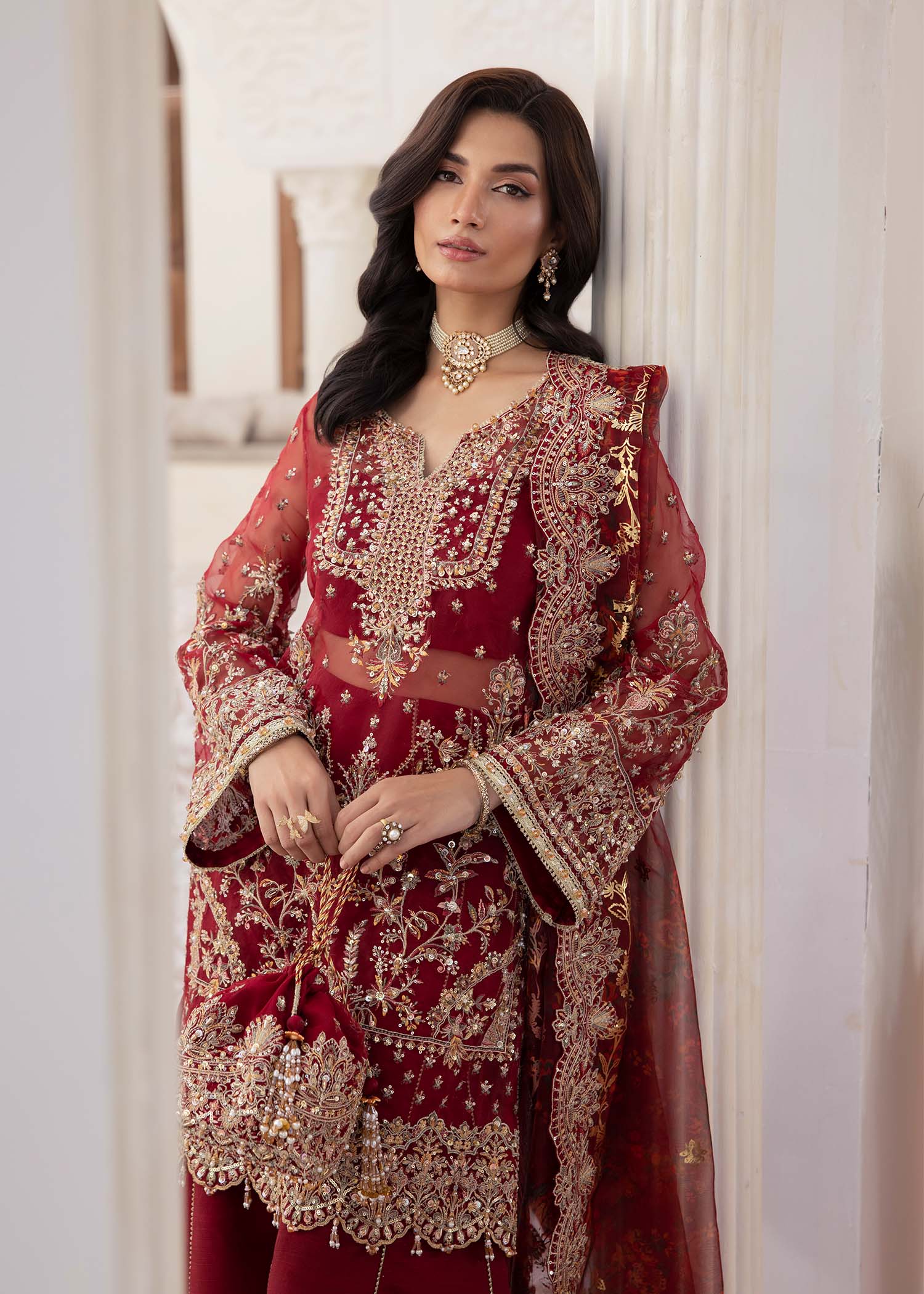 Kanwal Malik | Mirha Eid Luxury Pret 25 | Zehrah L Red Organza