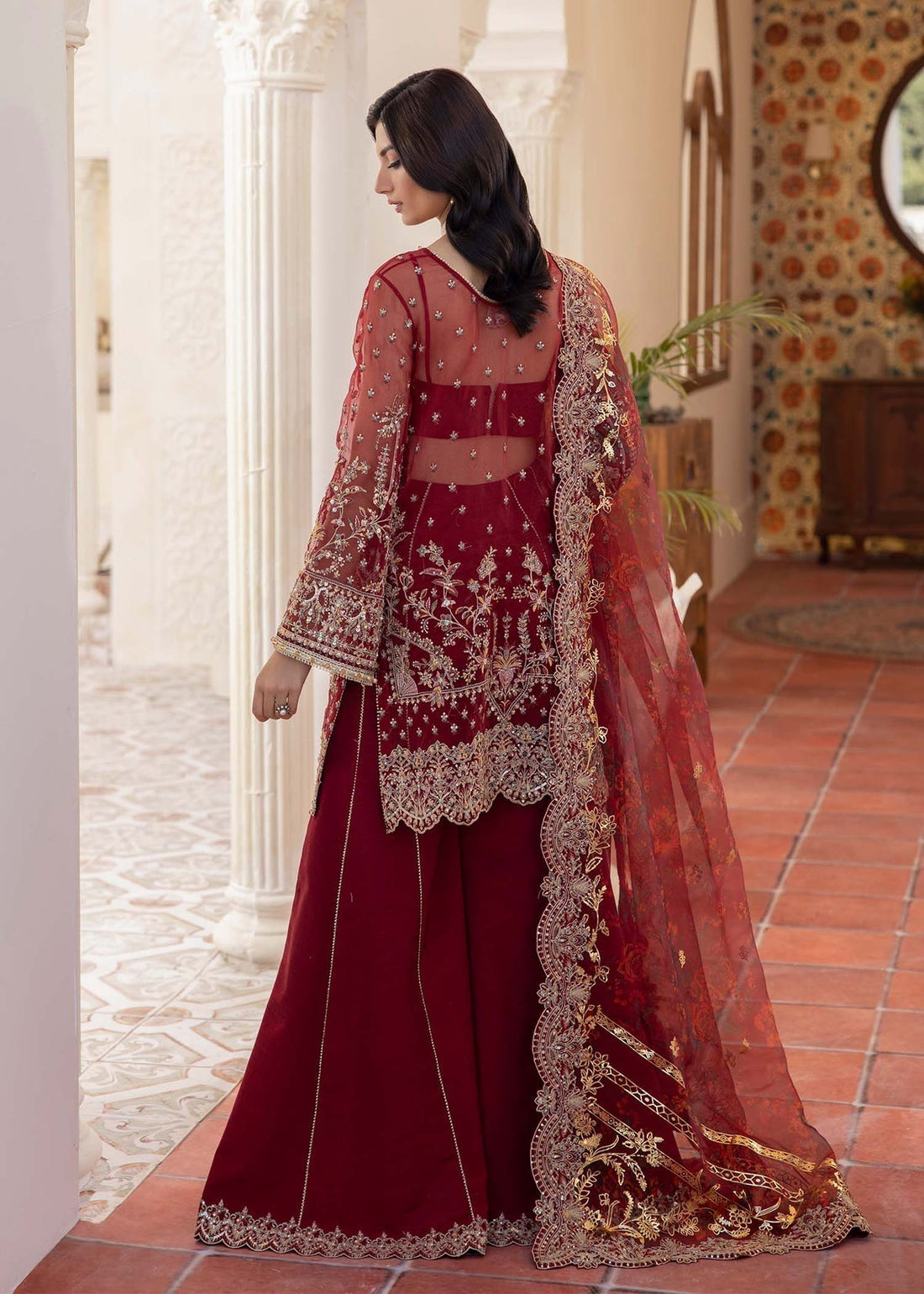 Kanwal Malik | Mirha Eid Luxury Pret 25 | Zehrah XS Red Organza