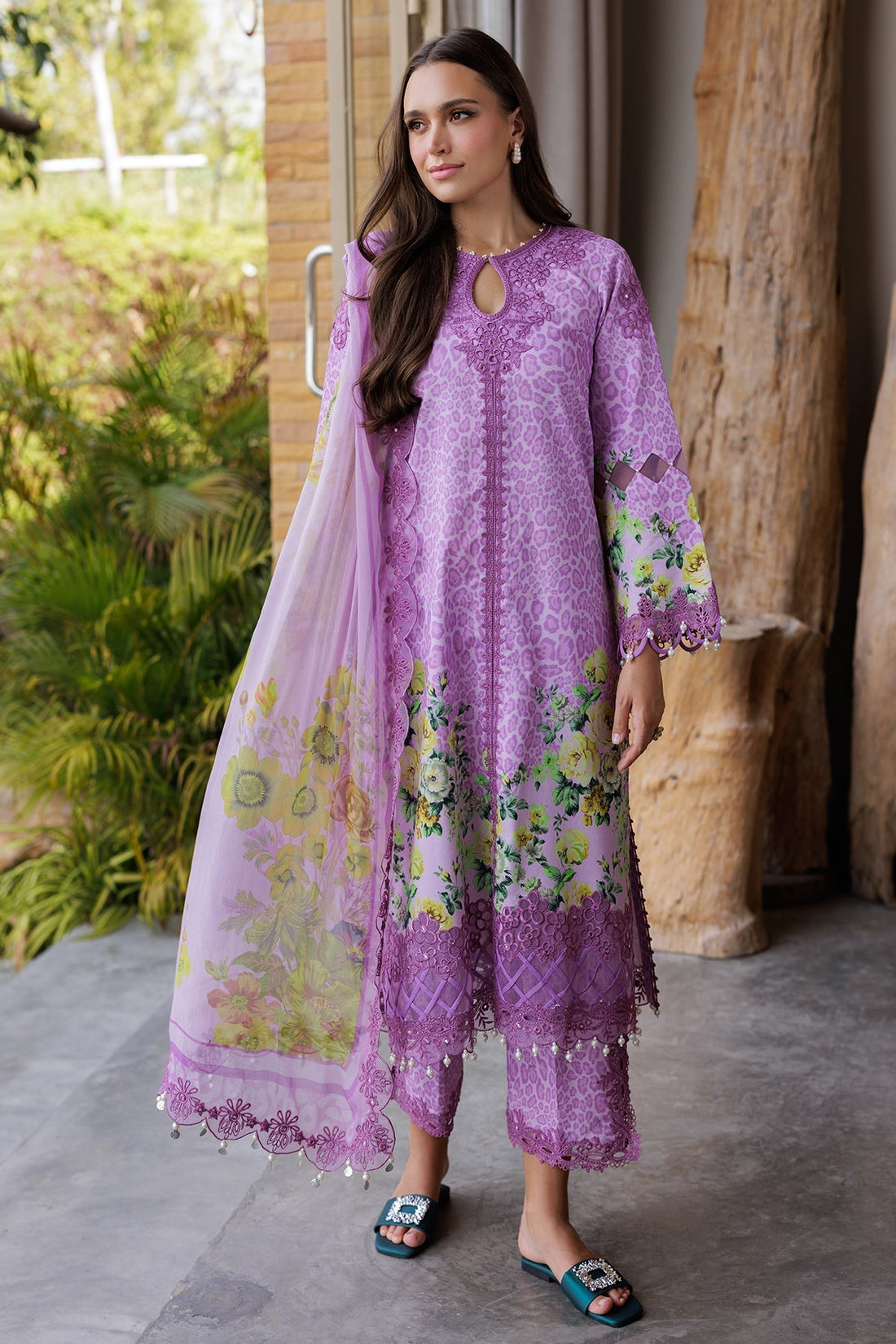 Charizma | Naranji Lawn 25 | CN5-08 XS Purple Gray Lawn