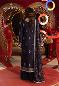 Asim Jofa | Festive Opulence | AJFO-04 S Navy Blue Silk