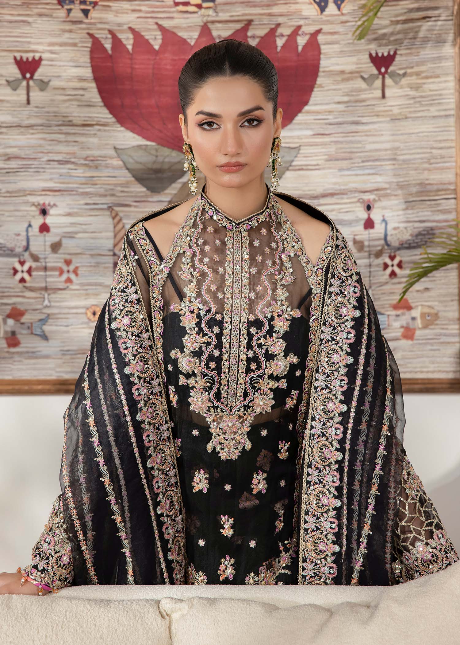 Kanwal Malik | Mirha Eid Luxury Pret 25 | Rama M Black Organza