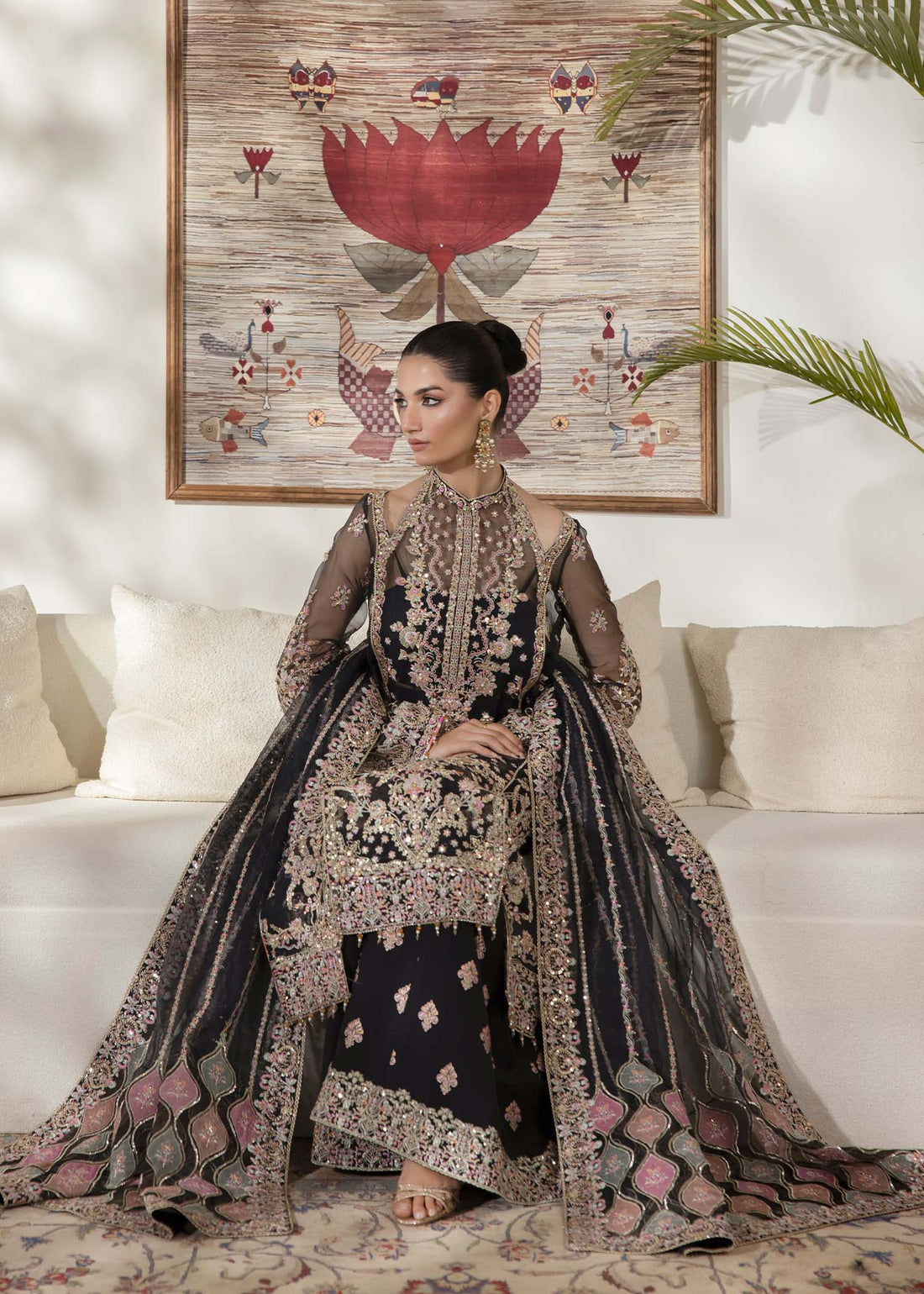 Kanwal Malik | Mirha Eid Luxury Pret 25 | Rama XS Black Organza
