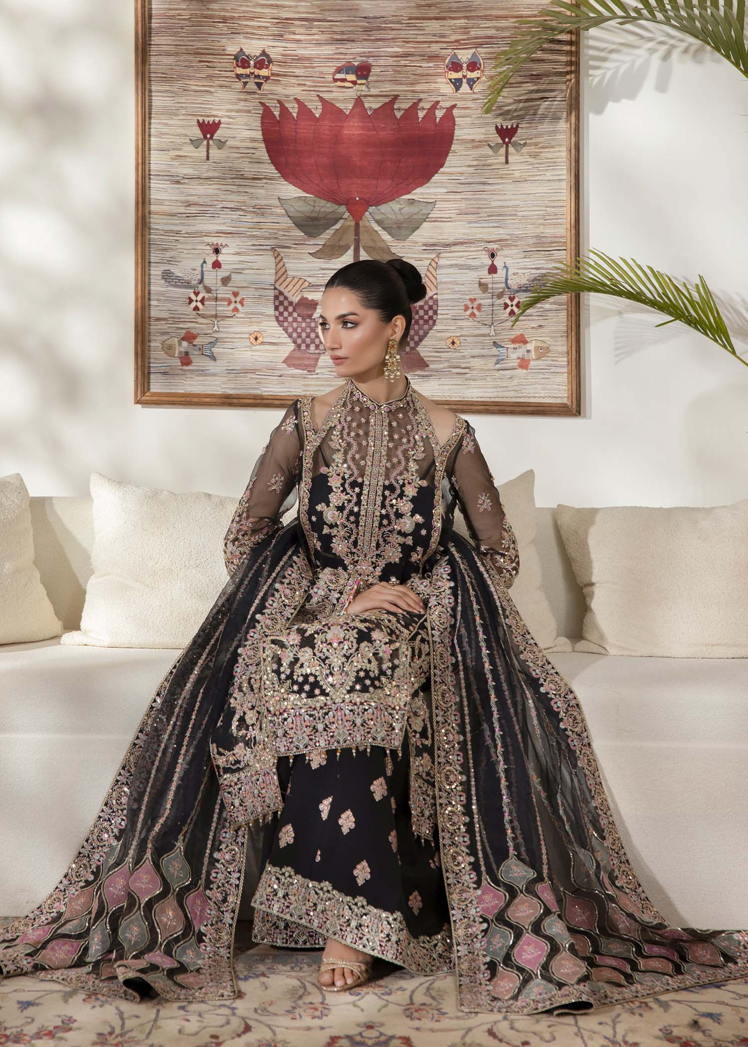 Kanwal Malik | Mirha Eid Luxury Pret 25 | Rama S Black Organza