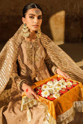Charizma | Festive Pret | CMA-5-024 L Beige Raw Silk