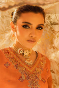 Charizma | Festive Pret | CMA-5-015 L Orange Raw Silk