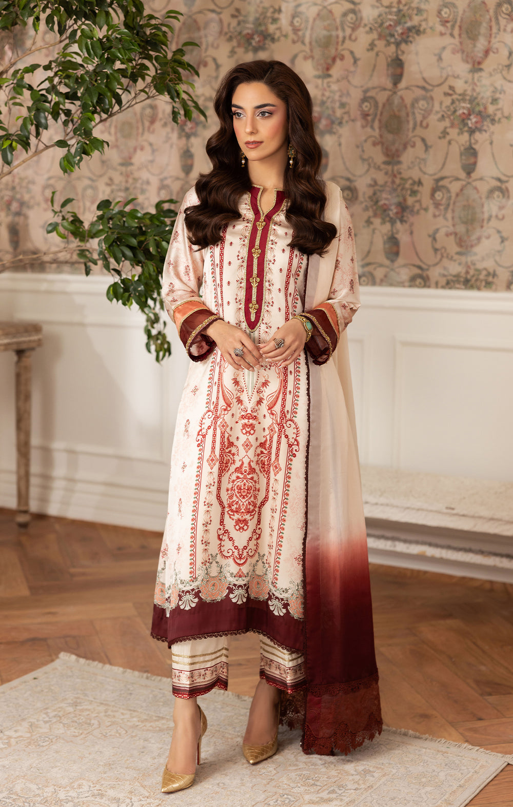 Maya | Eloura Silk Pret 25 |SAPHIRA - Pakistani Designer Dress - by Maya - Type : Ladies Clothes - 100% Original at Saira Sultan