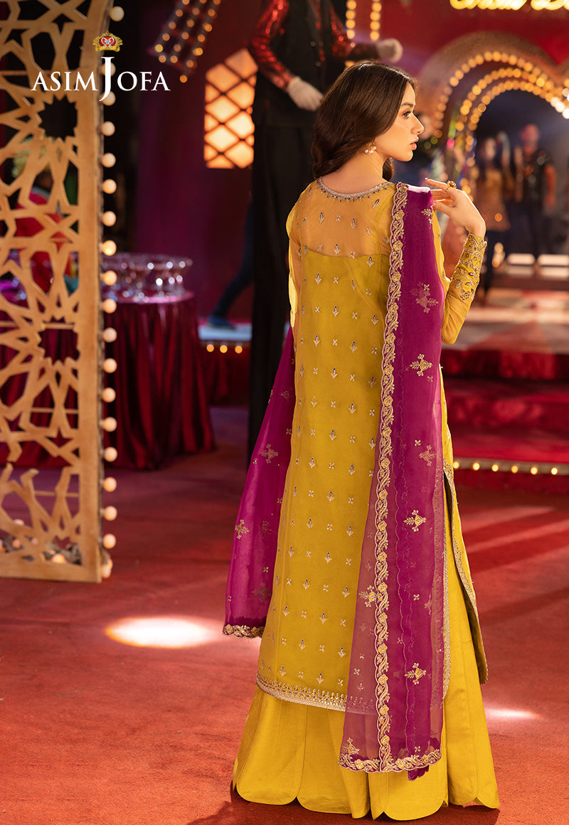 Asim Jofa | Festive Opulence | AJFO-05 XS Lime Yellow Organza