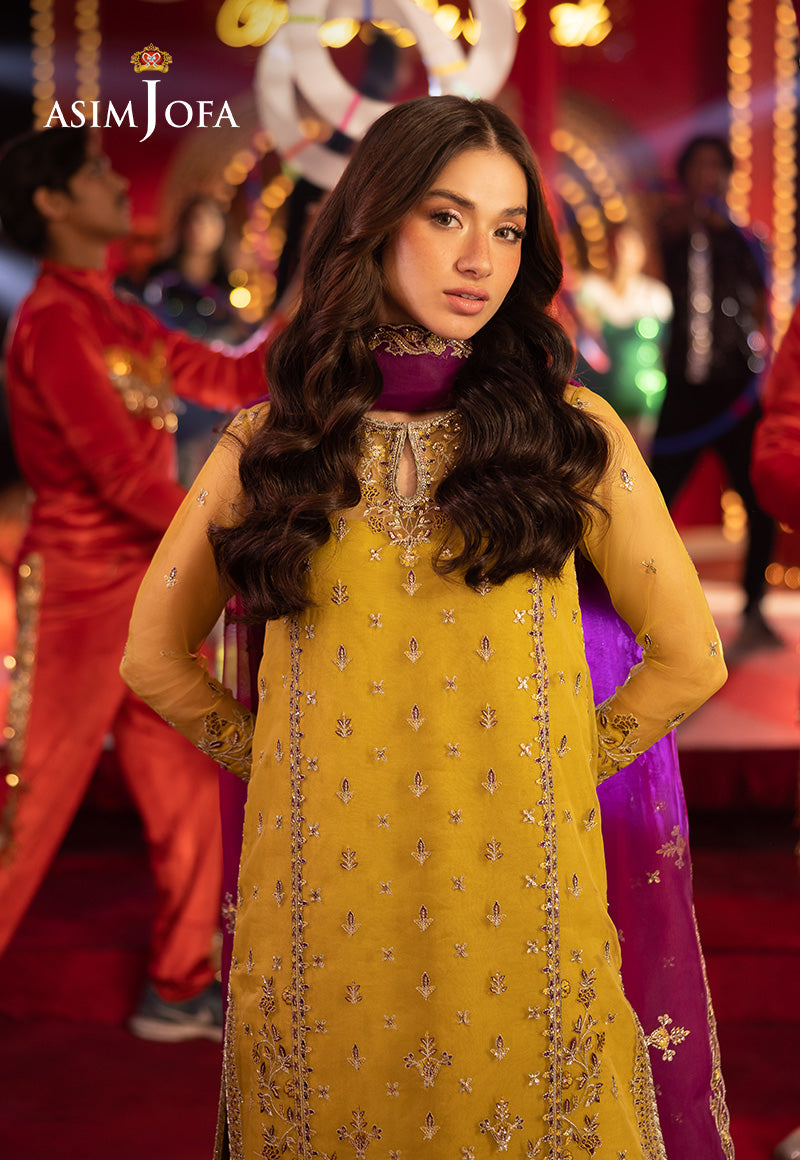 Asim Jofa | Festive Opulence | AJFO-05 L Lime Yellow Organza