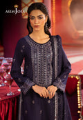 Asim Jofa | Luxury Festive Rejoice | AJLFF-03 M Navy Blue Silk