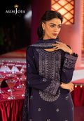Asim Jofa | Luxury Festive Rejoice | AJLFF-03 Custom Size Navy Blue Silk