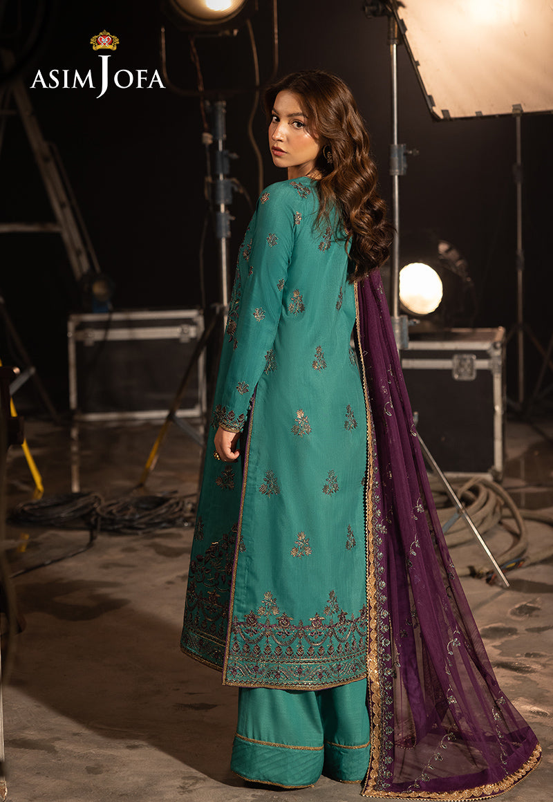 Asim Jofa | Festive Opulence | AJFO-08 XS Sea Green Silk
