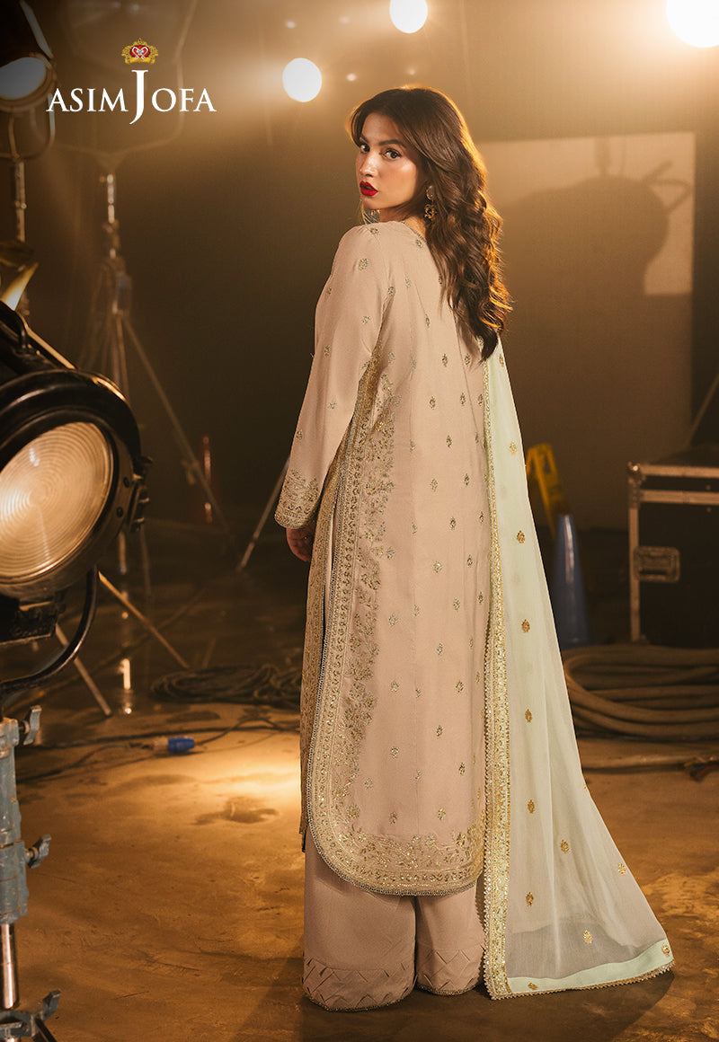Asim Jofa | Festive Collection 25 | AJLF-13 XS Beige Boski Silk