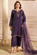 Charizma | Festive Pret | CMA-4-082 M Plum Raw Silk