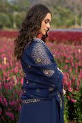 Charizma | Festive Pret | CMA-5-076 L Dark Blue Organza