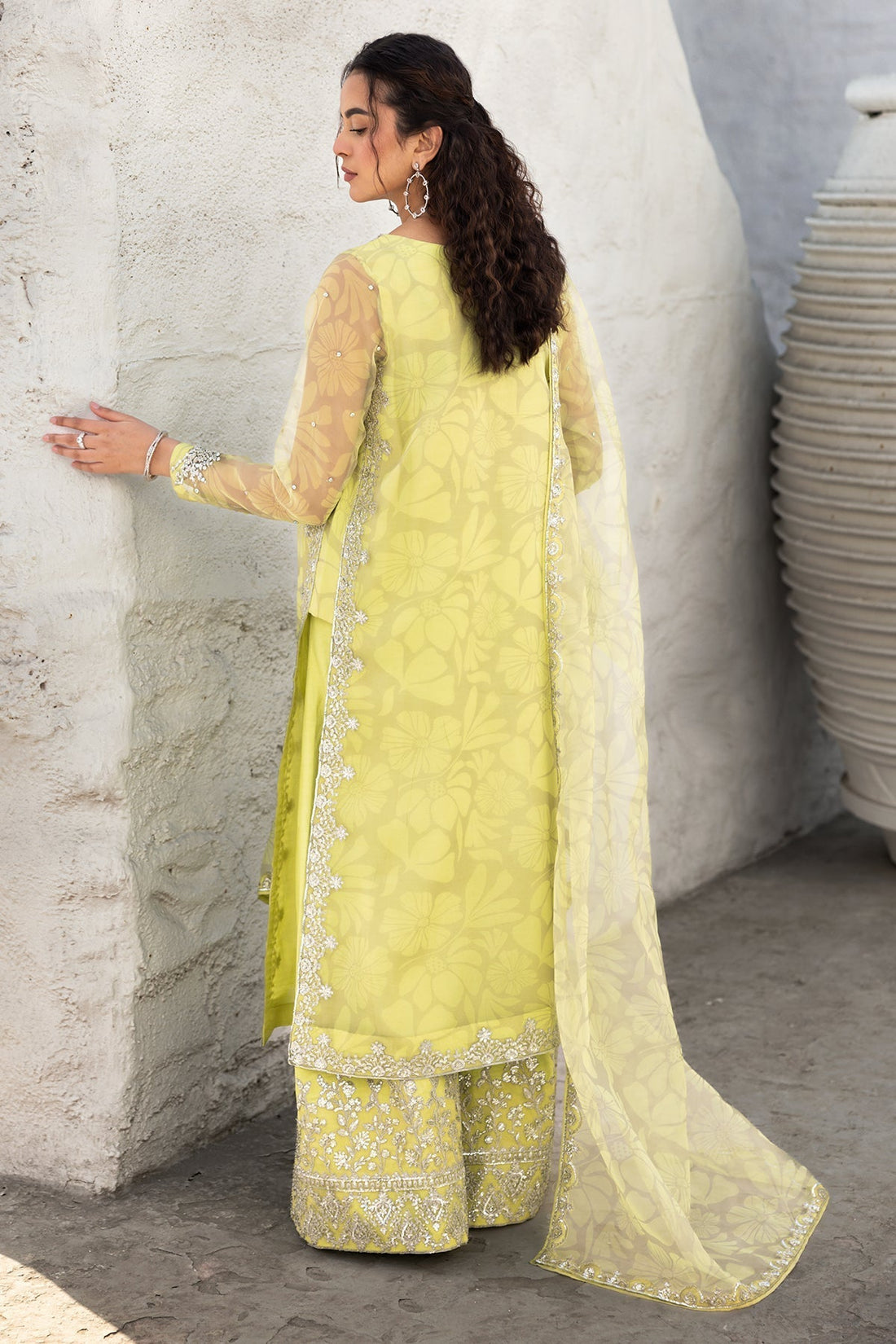 Charizma | Festive Pret | CMA-5-012 S Lime Organza
