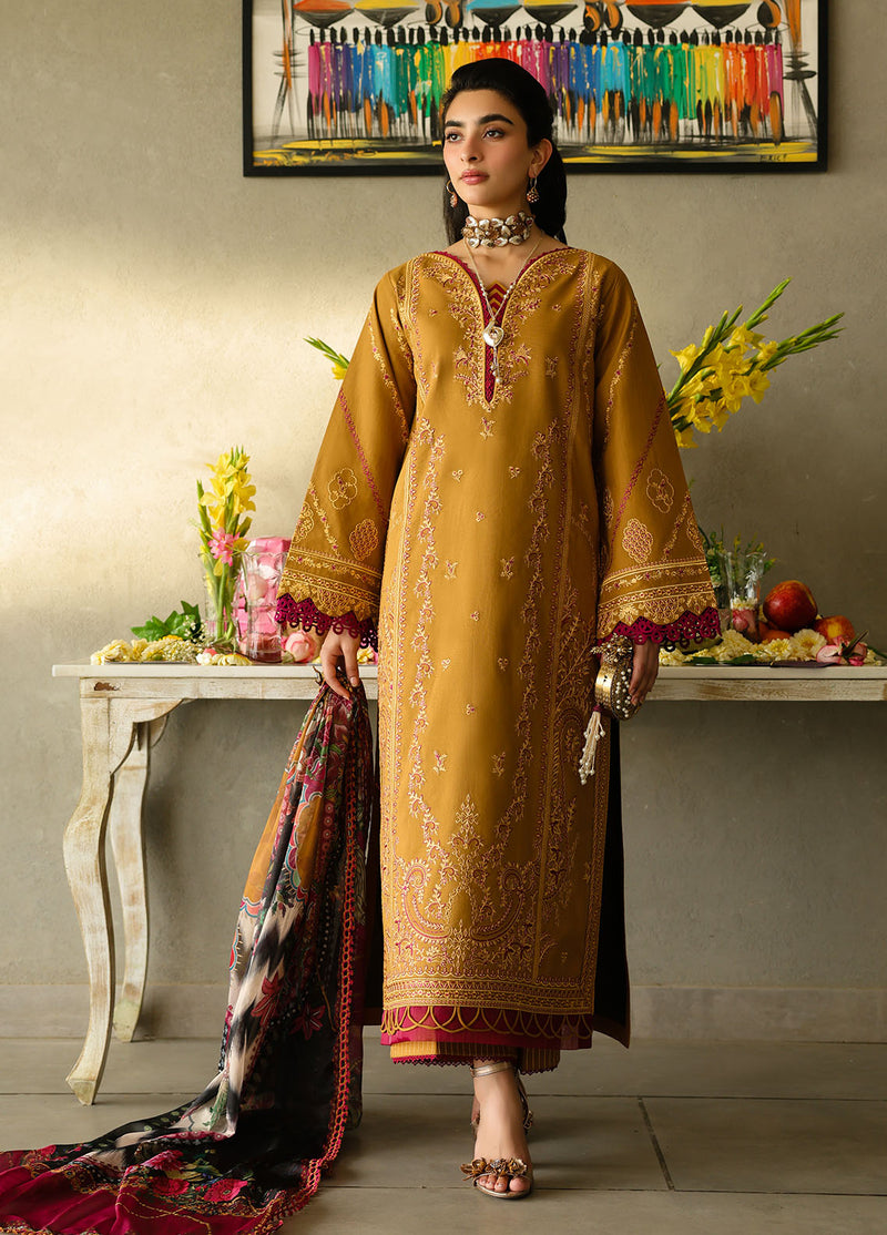 Sahane | In Laws in Lawn Eid Edit | CT-21001 Noemi Custom Size Lawn Golden