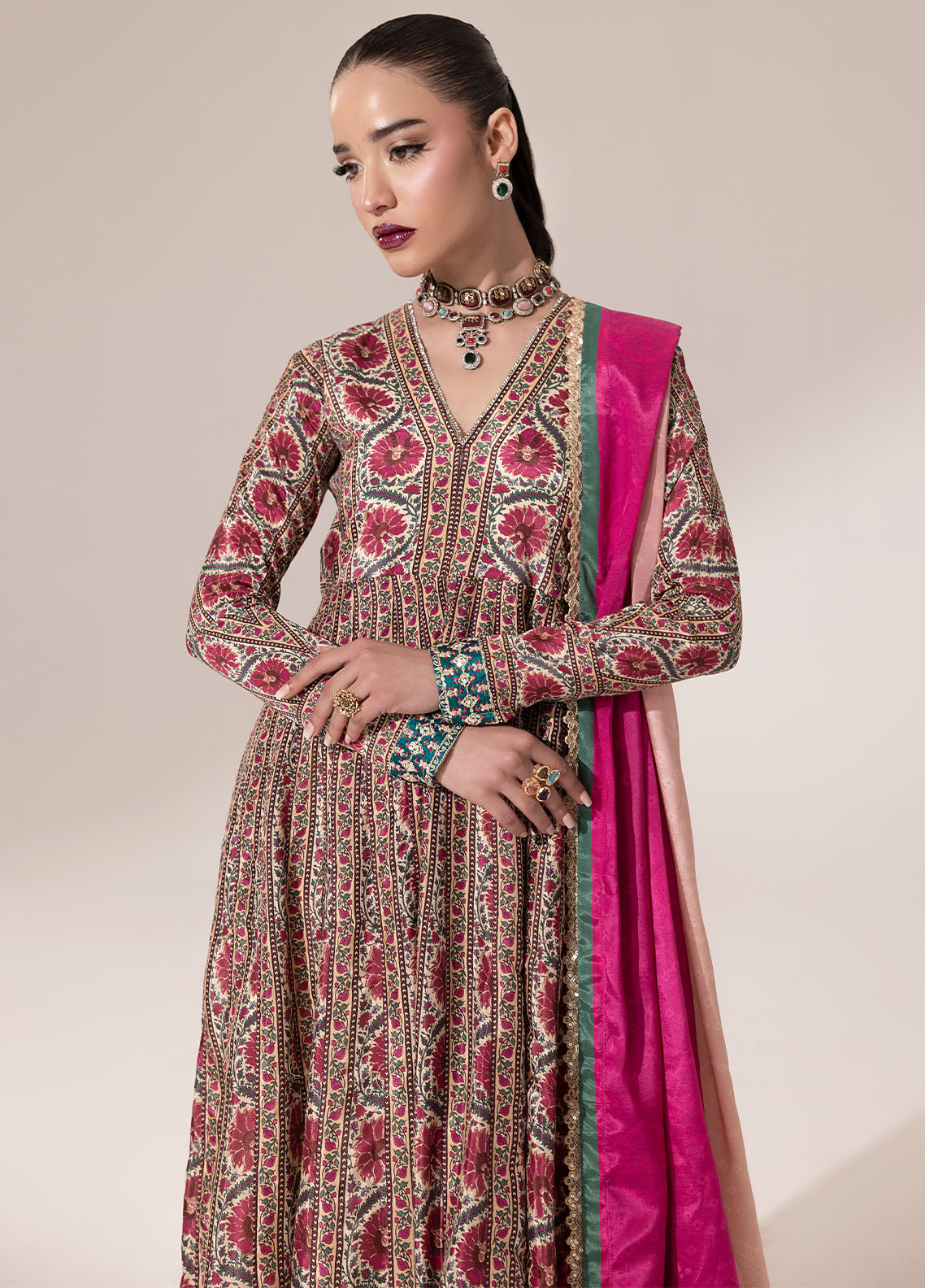 Sahane | Suay Silk Handwork Edit | CT-15001 LOREN - SUAY M Ivory Silk