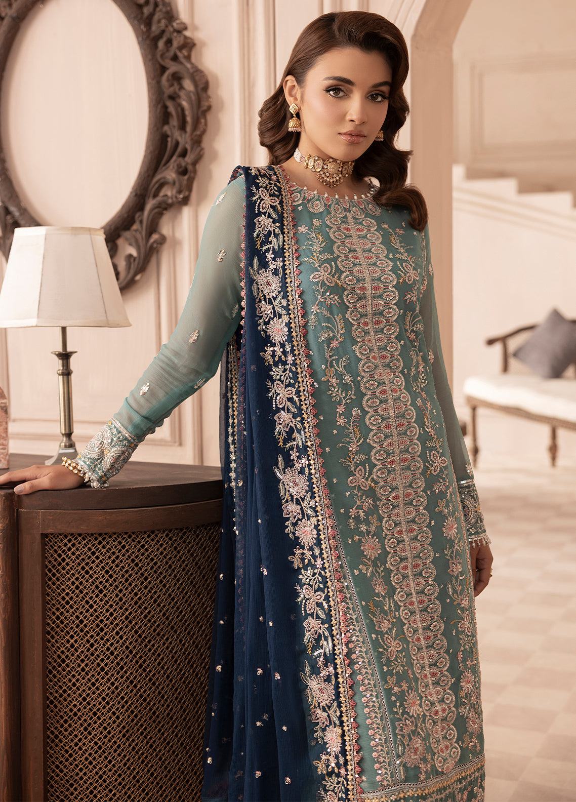 Sahane | Elyssa Festive Chiffon | ELYSSA L Gray Chiffon