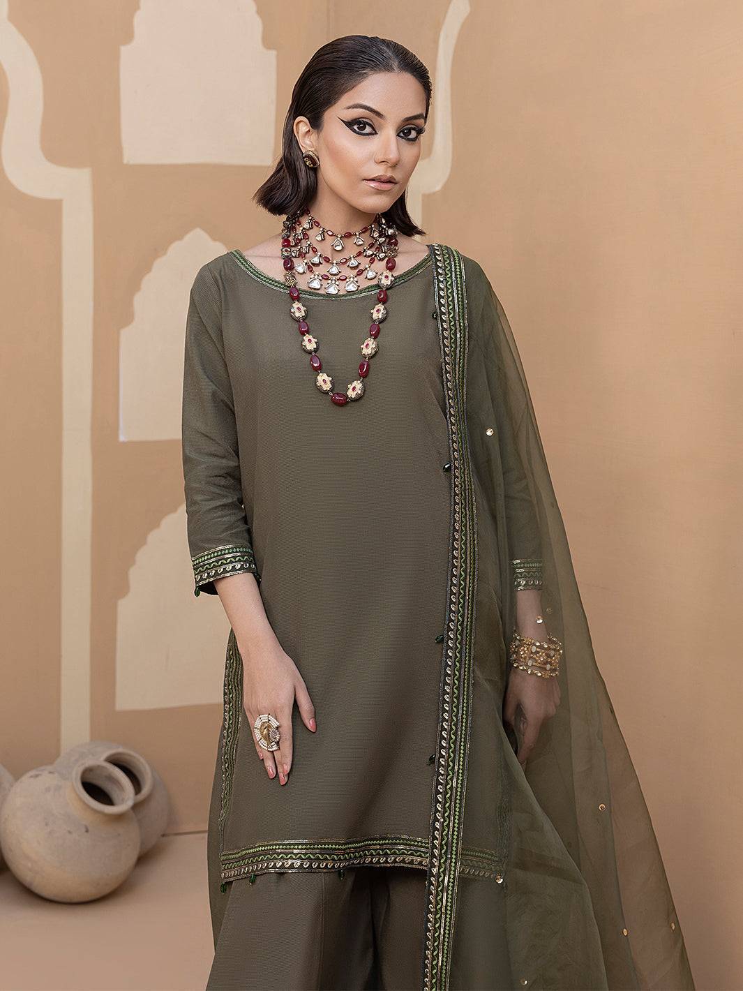 Hem Stitch | Raw Silk Edit 25 | Noor - Pakistani Designer Dress - by Hemstitch | Type: Ladies Clothes - 100% Original at Saira Sultan