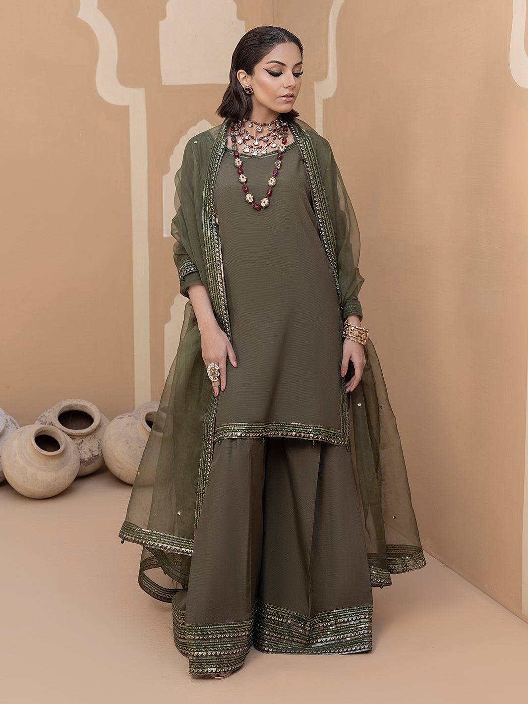 Hem Stitch | Raw Silk Edit 25 | Noor - Pakistani Designer Dress - by Hemstitch | Type: Ladies Clothes - 100% Original at Saira Sultan