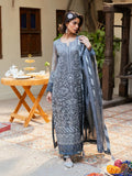 Salitex | Signature Festive Chiffon | SUNW6JI042UT XL Gray Khaddi Net