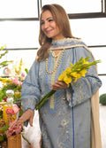 Sahane | In Laws in Lawn Eid Edit | CT-21007 Luna XL Light Gray Lawn