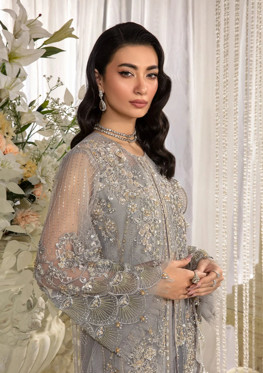 Elaf Premium | Evara Formals 24 | EFE-04 DOVE - Pakistani Designer Dress - by Elaf Premium | Type: The Formal Exhibit - 100% Original at Saira Sultan