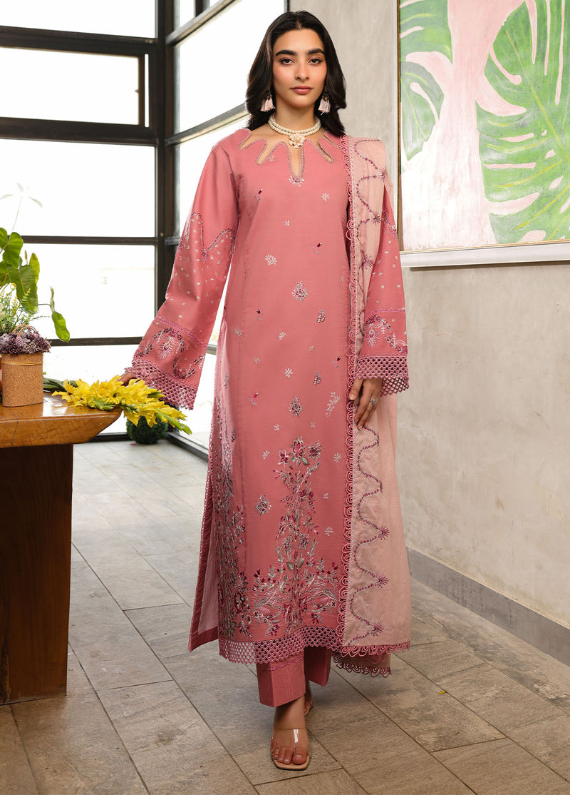 Sahane | In Laws in Lawn Eid Edit | CT-21005 Piera L Tea Pink Lawn