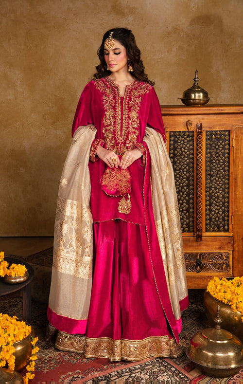 Maya | Raazi Velvet 24 | KASTURI XS Hot Pink Velvet