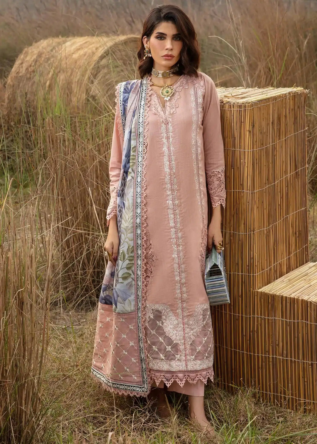 Saira Shakira | Raya Winter Stitched 23 | Crepe - Pakistani Designer Dress - by Saira Shakira | Type: Luxury - 100% Original at Saira Sultan