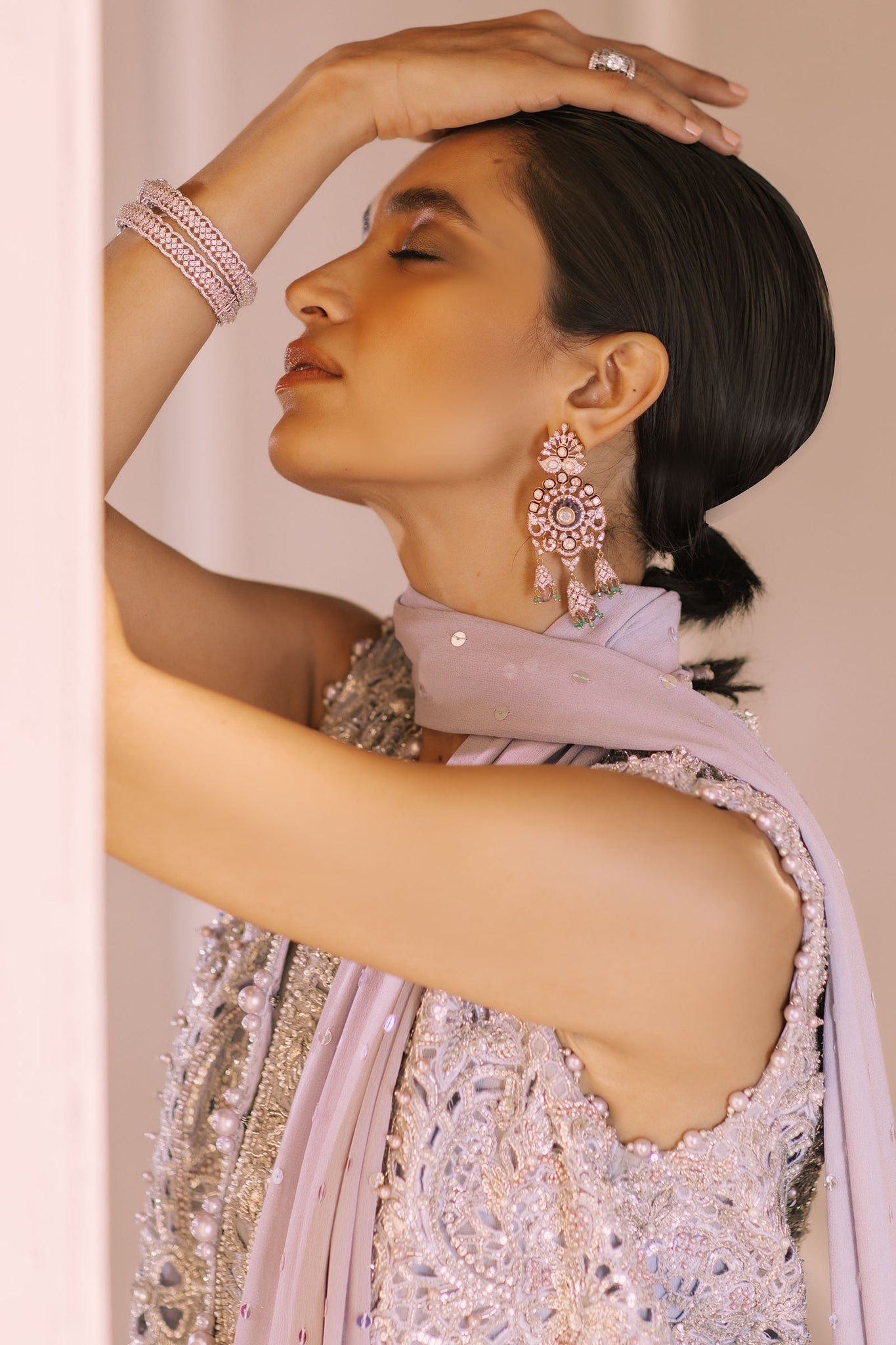 Elan | Demi Couture Onirique | CRISTALLIN LILAS (EP-20653) - Pakistani Designer Dress - by Elan | Type: Formal - 100% Original at Saira Sultan