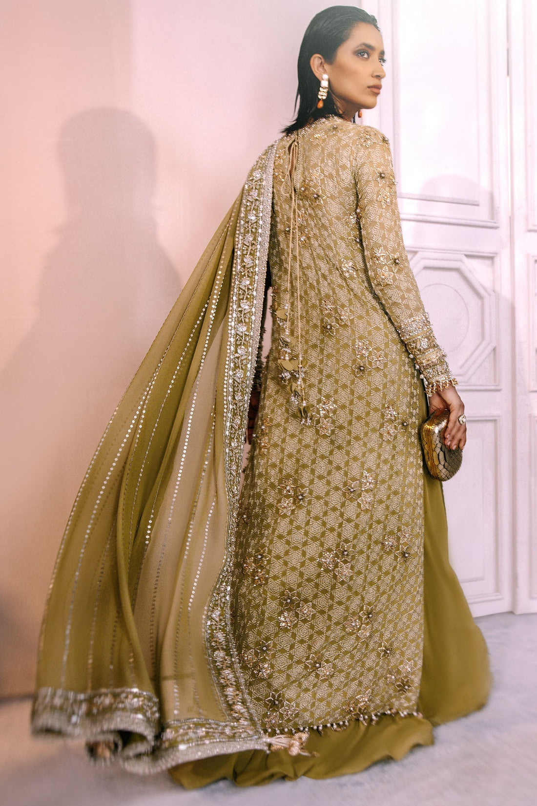 Elan | Demi Couture Onirique | ‰CLAT VERT (EP-20658) - Pakistani Designer Dress - by Elan | Type: Formal - 100% Original at Saira Sultan