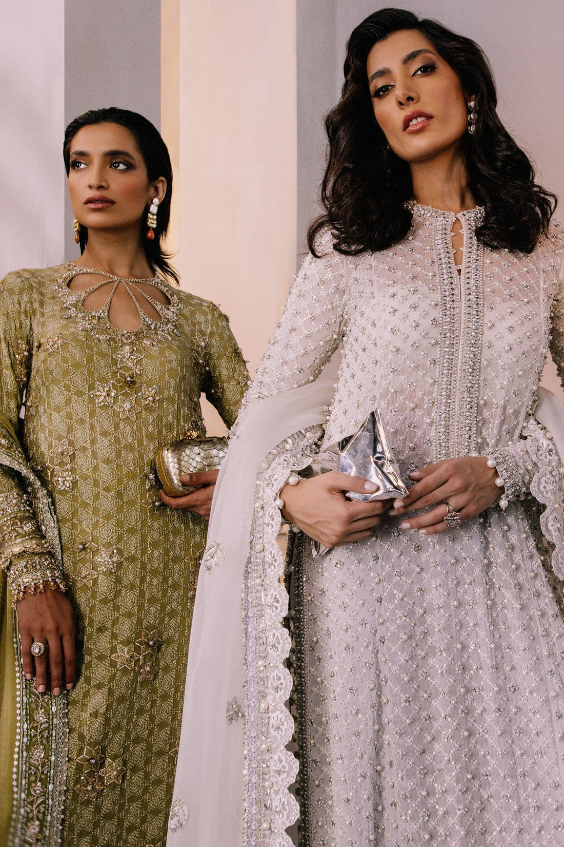 Elan | Demi Couture Onirique | PERLE D‰LICATE  (EP-20181) - Pakistani Designer Dress - by Elan | Type: Formal - 100% Original at Saira Sultan