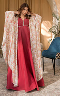Threads and Motifs | Formal Dresses 25 | Printed Cape With Maxi - Pakistani Designer Dress - by Threads and Motifs - Type : Ladies Clothes - 100% Original at Saira Sultan