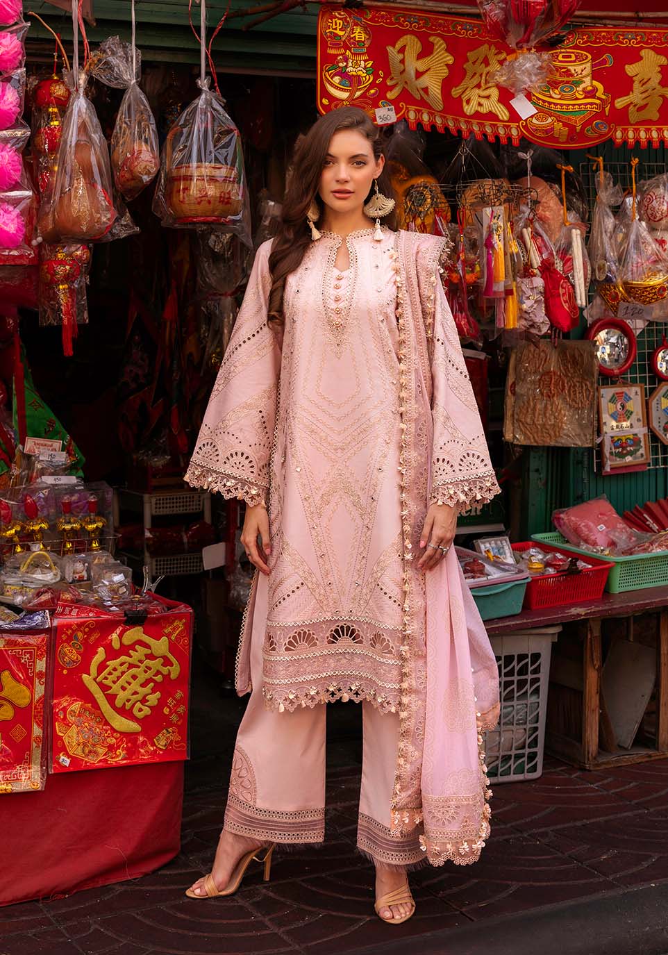 Zarqash | Luxury Lawn 25 | ZQLU 008 ROSEMARY XS Pink Lawn