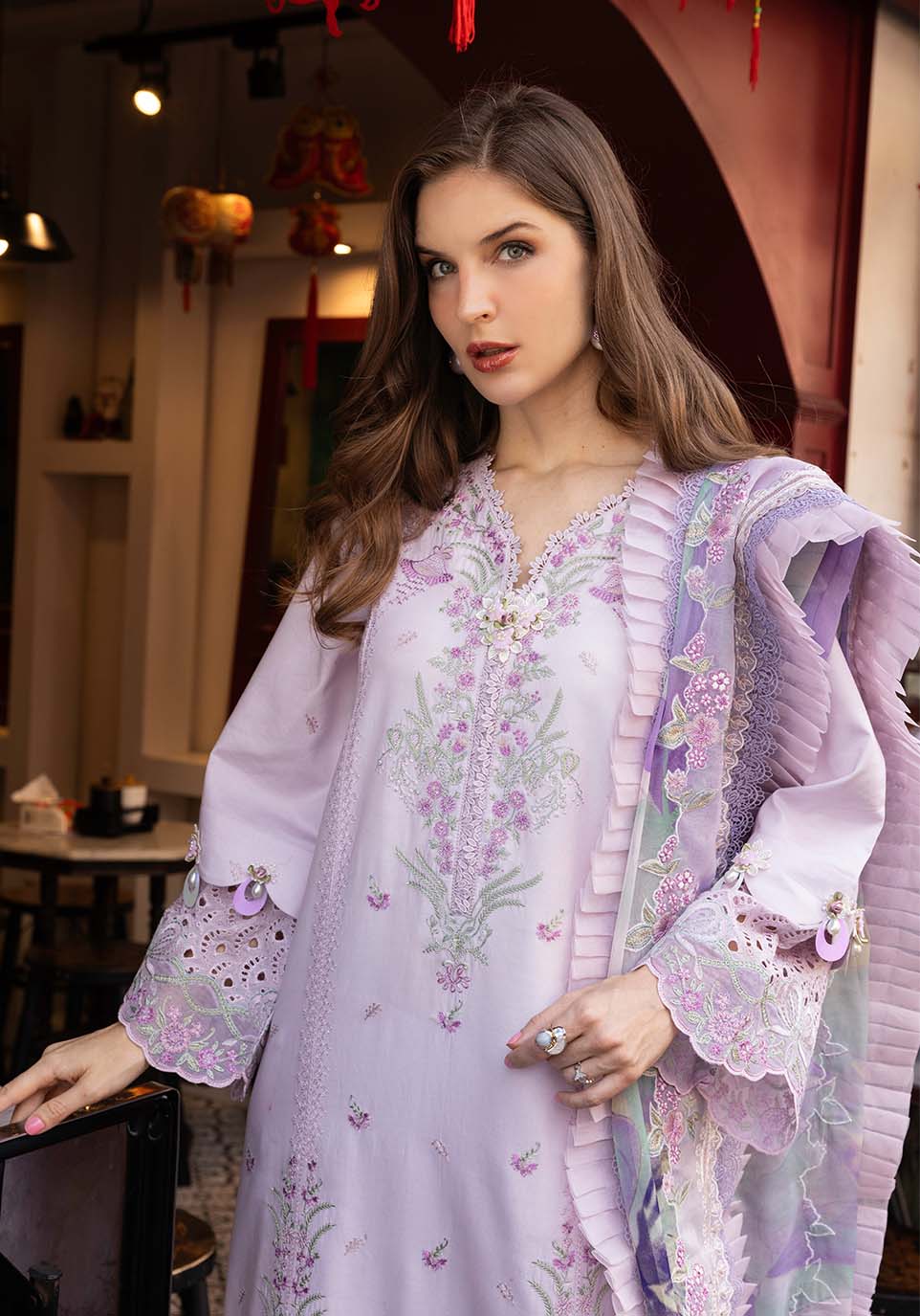 Zarqash | Luxury Lawn 25 | ZQLU 006 Daisy ~ Belle M Lilac Lawn