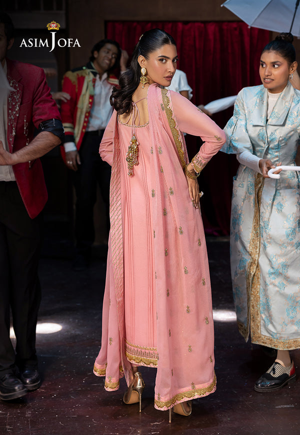 Asim Jofa | Festive Collection 25 | AJLF-08 XS Pink Chiffon