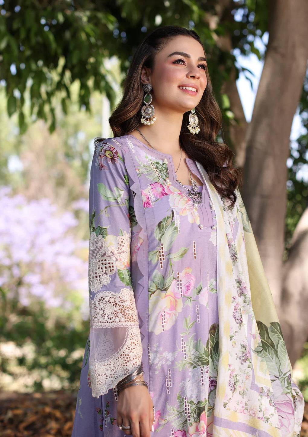 Elaf Premium | Prints Chikankari 24 | 03A LILAC LAMOUR - Pakistani Designer Dress - by Elaf Premium | Type: Luxury - 100% Original at Saira Sultan