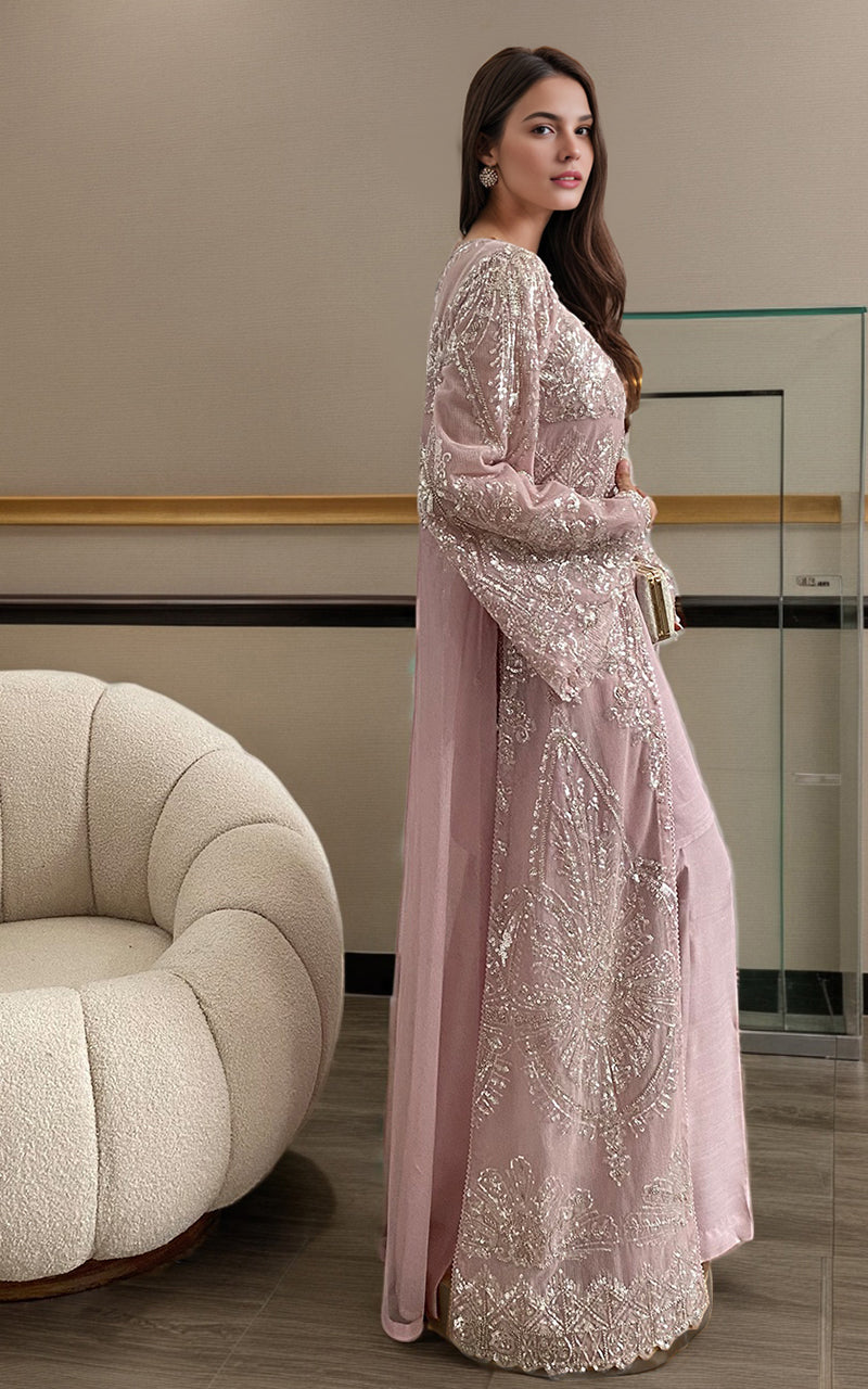 Threads and Motifs | Formal Dresses 25 | Net Embroidered Jacket - Pakistani Designer Dress - by Threads and Motifs - Type : Ladies Clothes - 100% Original at Saira Sultan