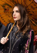 Zarqash | Luxury Lawn 25 | ZQLU 001 Eliana L Black Lawn